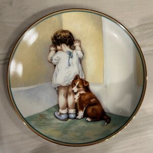Bessie Pease Gutmann In Disgrace Art Collector Plate A Childs Best Friend Series